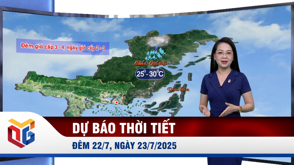 Dự báo thời tiết đêm 22/7, ngày 23/7/2025