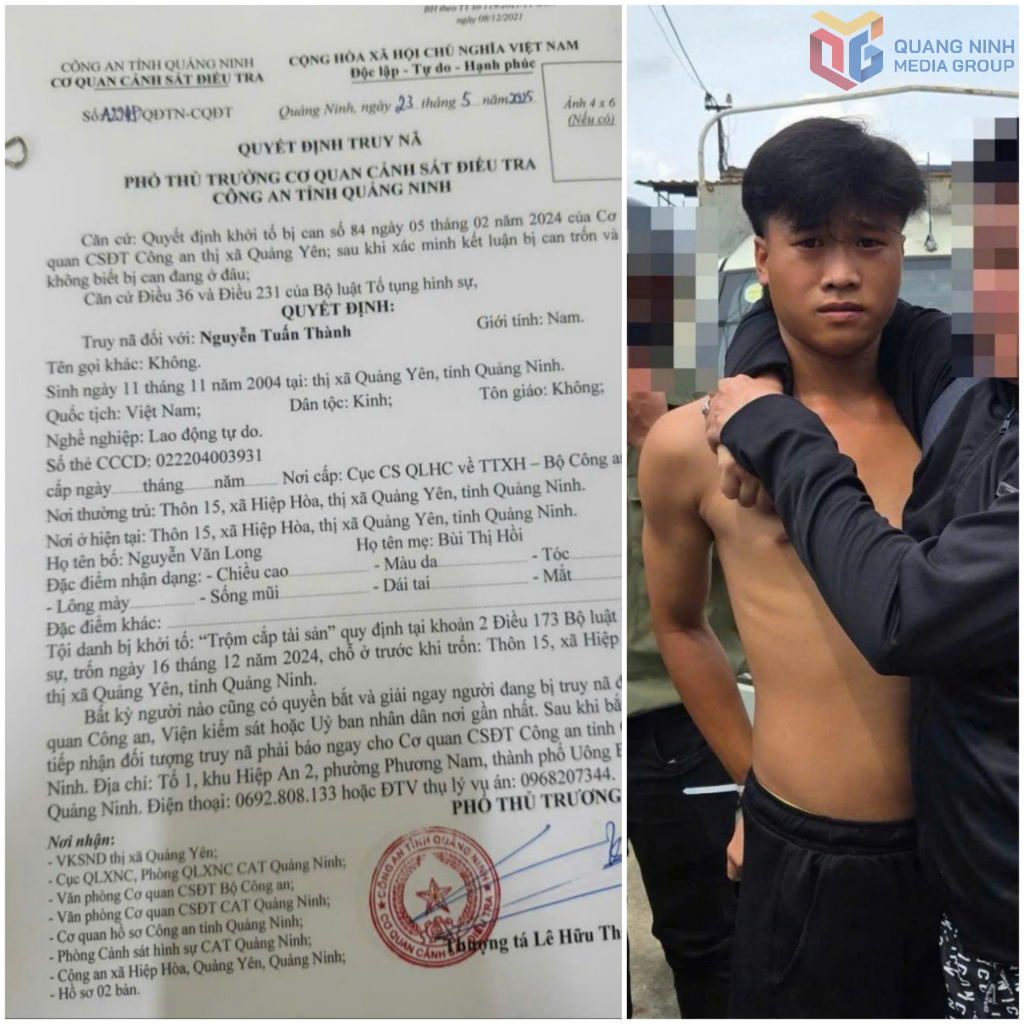 Đối tượng Nguyễn Tuấn Thành khi bị bắt giữ.