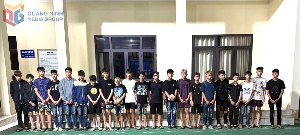 21 đối tượng gây rối trật tự công cộng bị tạm giữ tại Cơ quan Công an.