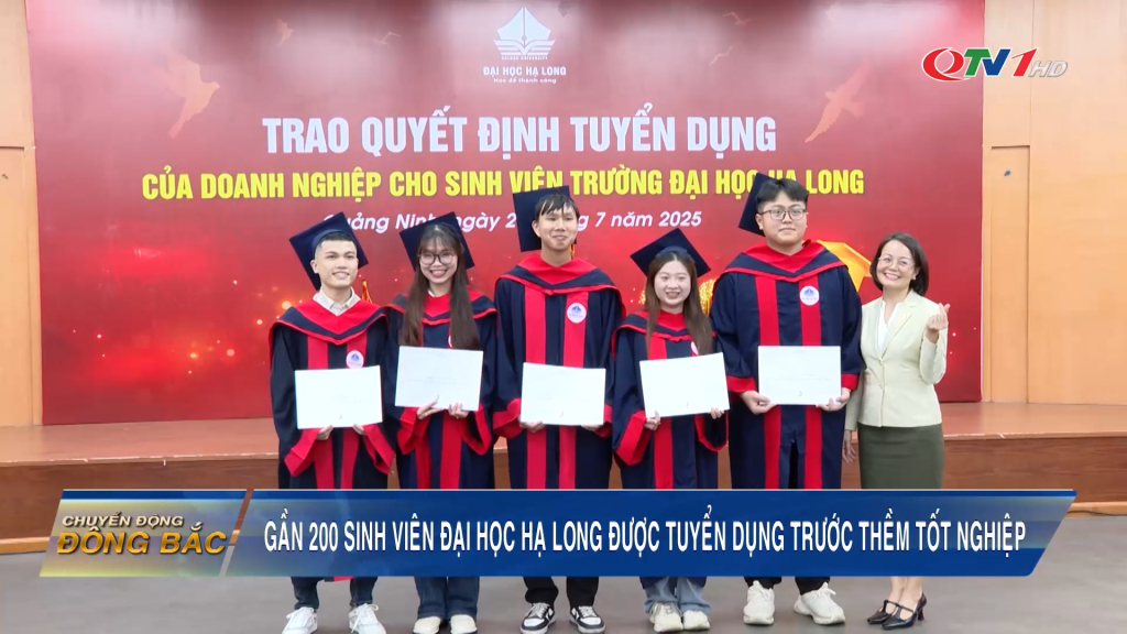 Gần 200 sinh viên Trường Đại học Hạ Long được tuyển dụng trước khi tốt nghiệp