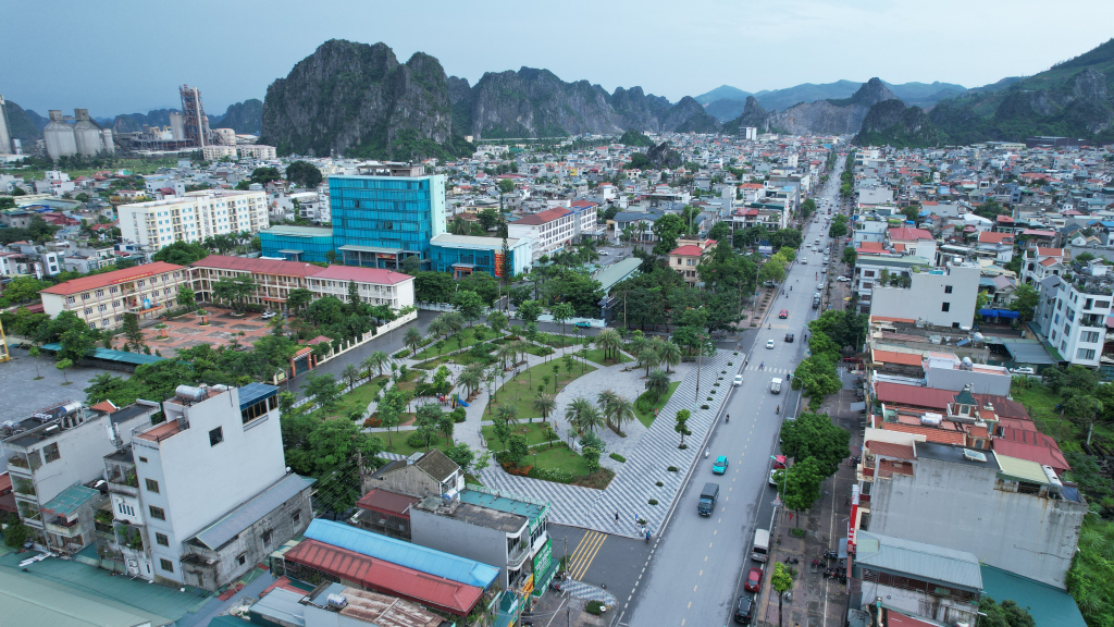 Phường Quang Hanh nhìn từ trên cao.