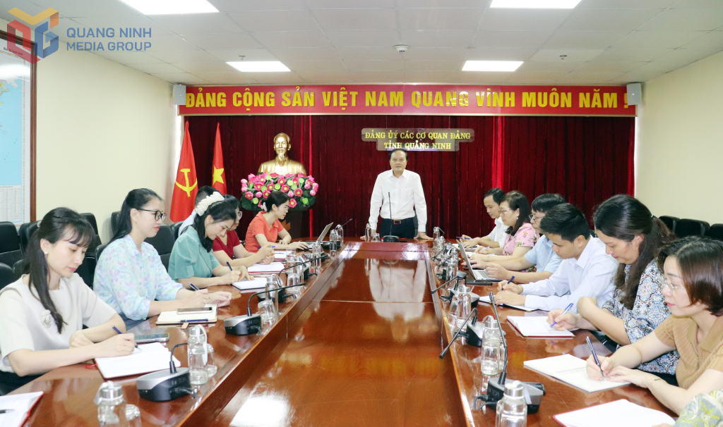 Đảng ủy các cơ quan Đảng tỉnh họp triển khai công tác tuyên truyền, trang trí, khánh tiết Đại hội Đảng bộ các cơ quan Đảng tỉnh lần thứ I. 
