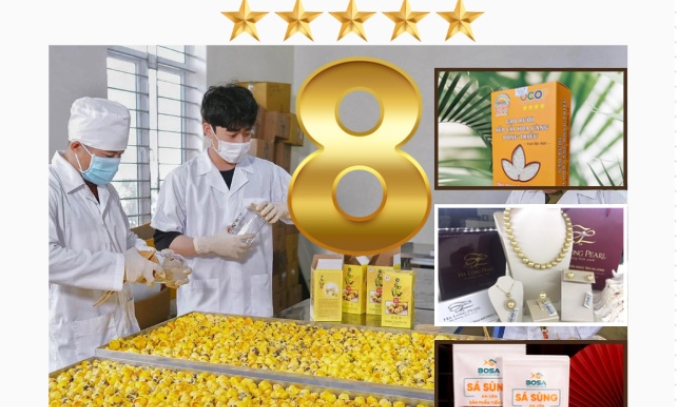 8 - là số sản phẩm OCOP Quảng Ninh đã được xếp hạng 5 sao quốc gia