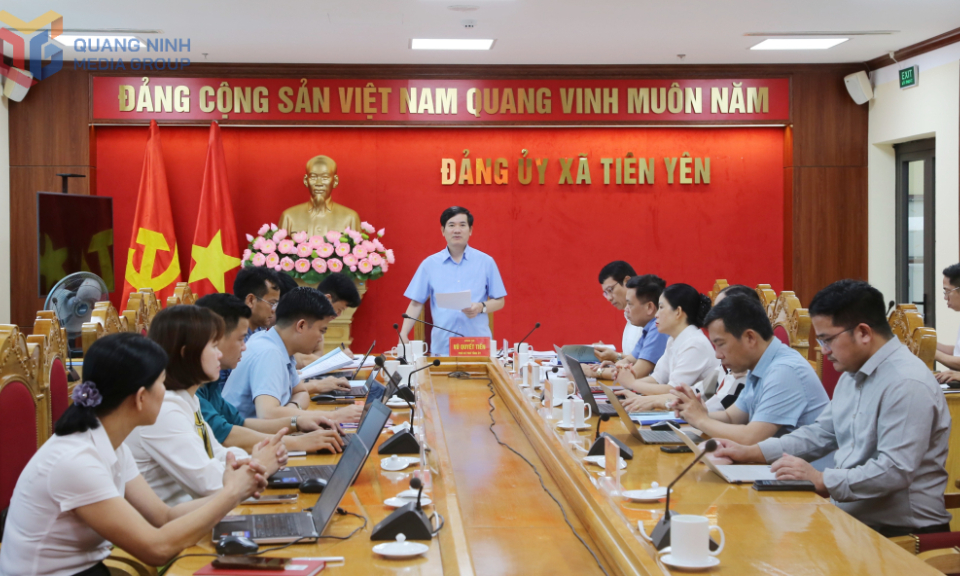 Thường trực Tỉnh ủy làm việc với Ban Thường vụ Đảng ủy xã Tiên Yên 