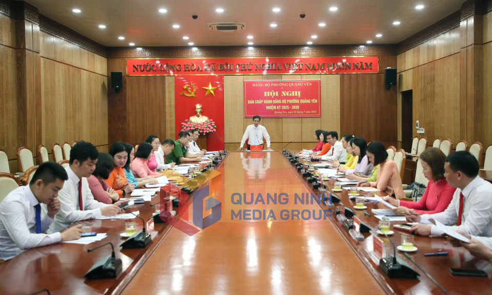 Hội nghị BTV, BCH và Kỳ họp thứ nhất HĐND phường Quảng Yên, nhiệm kỳ 2021-2026, tháng 7-2025