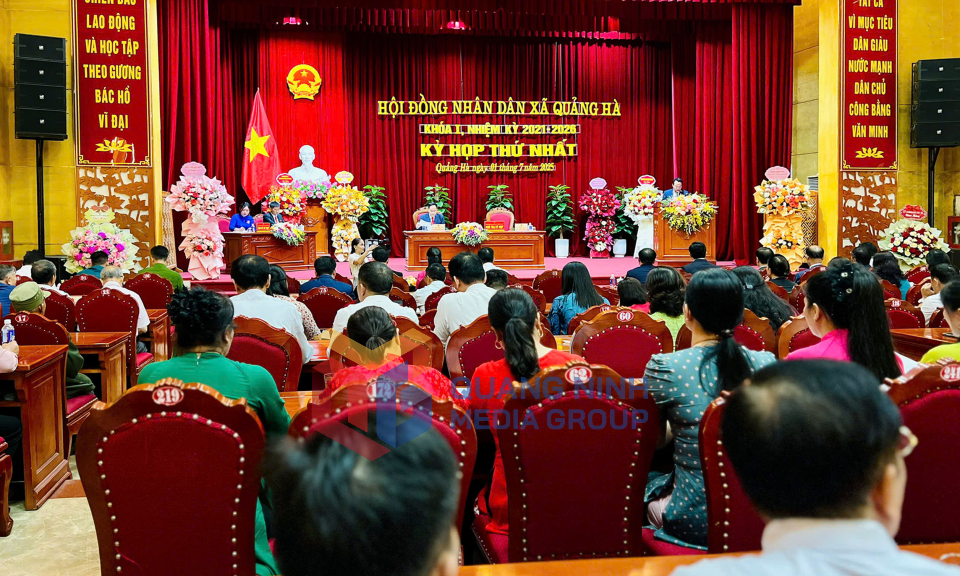 Hội nghị BTV, BCH và Kỳ họp thứ nhất HĐND xã Quảng Hà, nhiệm kỳ 2021-2026, tháng 7-2025
