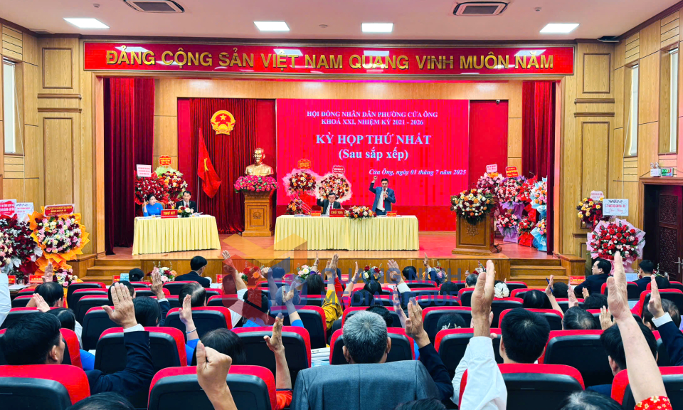 Hội nghị BTV, BCH và Kỳ họp thứ nhất HĐND phường Cửa Ông, nhiệm kỳ 2021-2026, tháng 7-2025