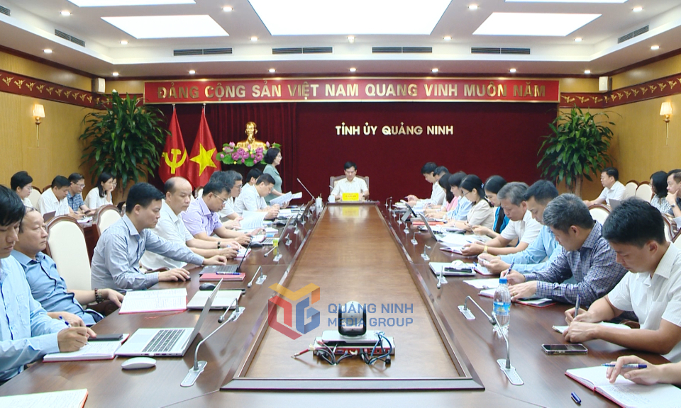 Thường trực Tỉnh ủy làm việc với tổ giúp việc, theo dõi, hướng dẫn công tác Đại hội