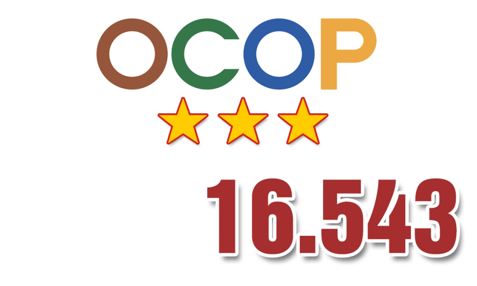 16.543 - là tổng số sản phẩm OCOP đạt từ 3 sao trở lên của cả nước