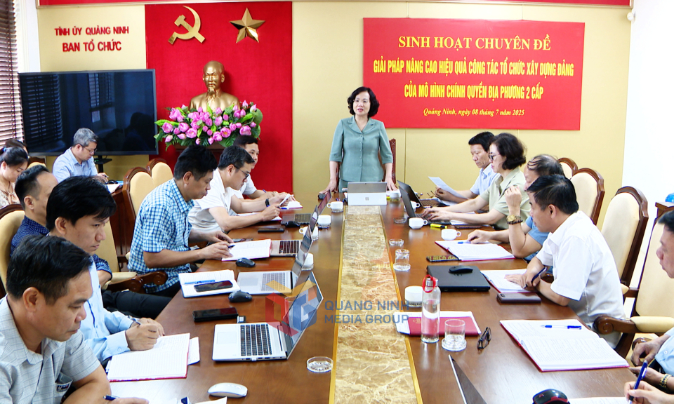 Chi bộ Ban Tổ chức Tỉnh ủy tổ chức Sinh hoạt chuyên đề