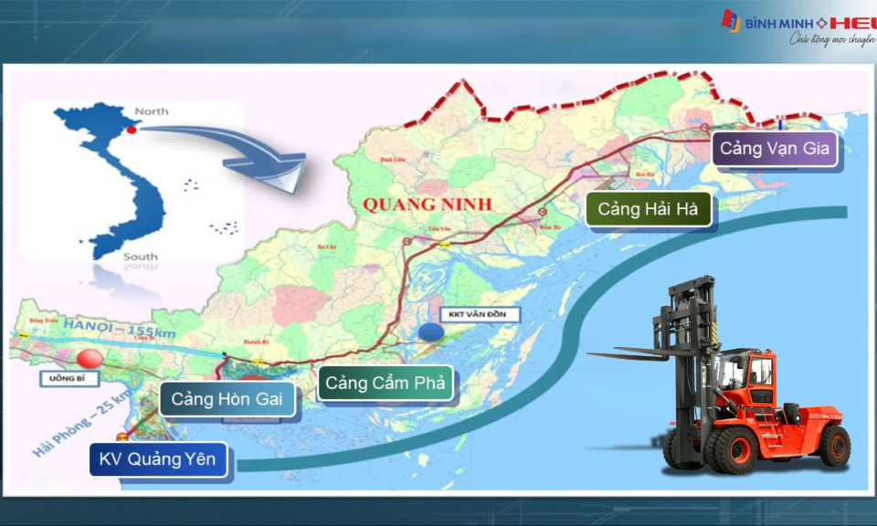 Phát triển hạ tầng logistics tại Quảng Ninh với giải pháp xe nâng tải trọng lớn