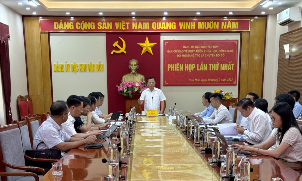 Đặc khu Vân Đồn: Họp Ban chỉ đạo về phát triển KHCN, đổi mới sáng tạo và chuyển đổi số