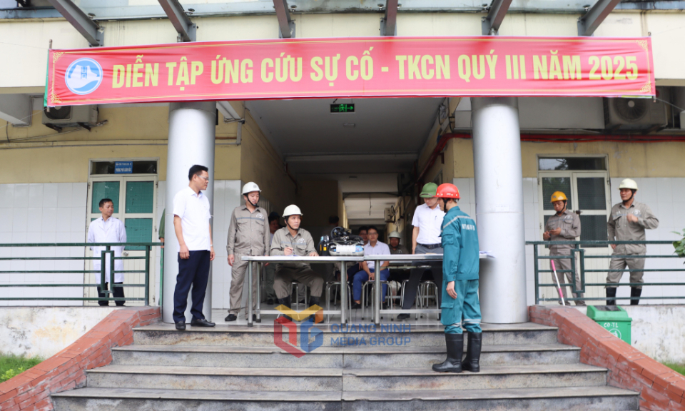 Than Hạ Long diễn tập phương án ứng cứu sự cố, tìm kiếm cứu nạn quý III năm 2025