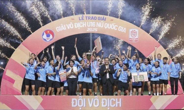 Hà Nội bảo vệ thành công ngôi vô địch Giải bóng đá nữ U16 Quốc gia 2025