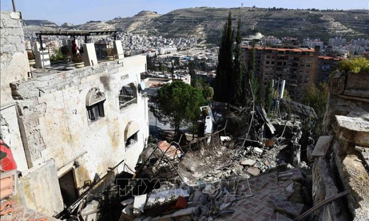 Israel tấn công trụ sở quân đội Syria ở thủ đô Damascus
