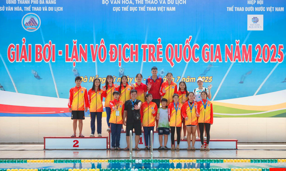 Quảng Ninh xuất sắc đoạt 5 HCV tại Giải Bơi - Lặn vô địch trẻ Quốc gia 2025