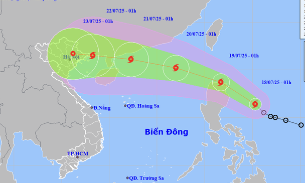 Áp thấp nhiệt đới mạnh lên thành bão Wipha, khả năng vào Biển Đông