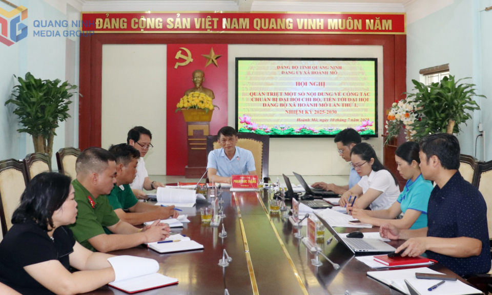 Xã Hoành Mô: Chuẩn bị chu đáo Đại hội Đảng bộ xã