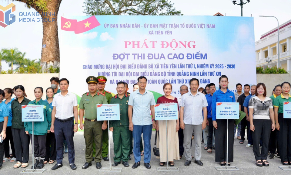 Xã Tiên Yên phát động đợt thi đua cao điểm chào mừng Đại hội Đảng bộ các cấp nhiệm kỳ 2025 - 2030