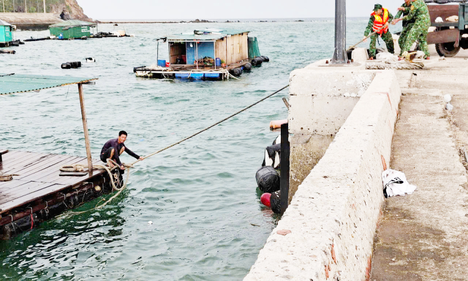 BĐBP Đảo Trần chủ động giúp dân ứng phó bão số 3 Wipha