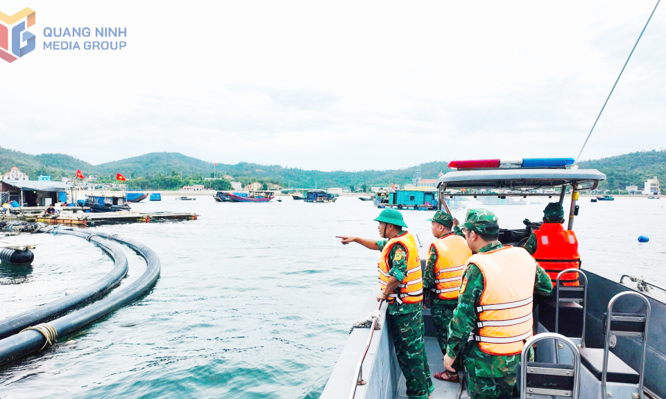BĐBP Quảng Ninh kêu gọi tàu thuyền vào nơi tránh bão 