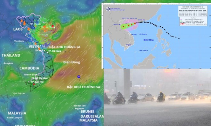 Dự báo thời gian mưa to nhất do bão số 3 Wipha và vùng mưa trọng tâm