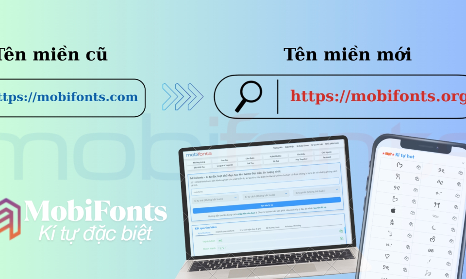 MobiFonts chính thức đổi tên miền từ mobifonts.com sang mobifonts.org