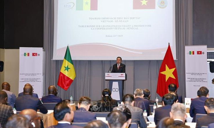 Chủ tịch Quốc hội Trần Thanh Mẫn và Chủ tịch Quốc hội Senegal dự tọa đàm chính sách thúc đẩy hợp tác Việt Nam - Senegal