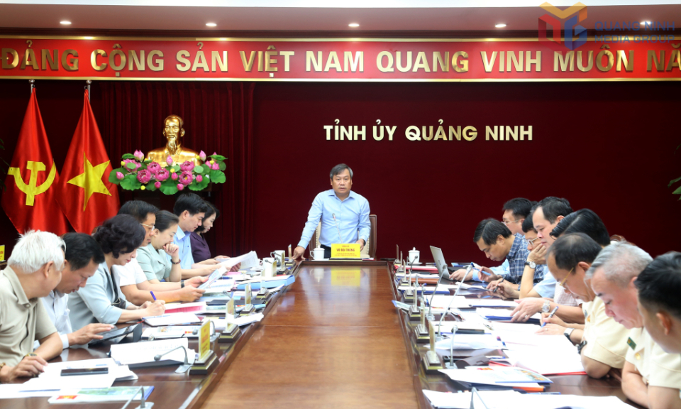 Ban Thường vụ Tỉnh ủy duyệt nội dung Đại hội Đảng bộ Công an tỉnh