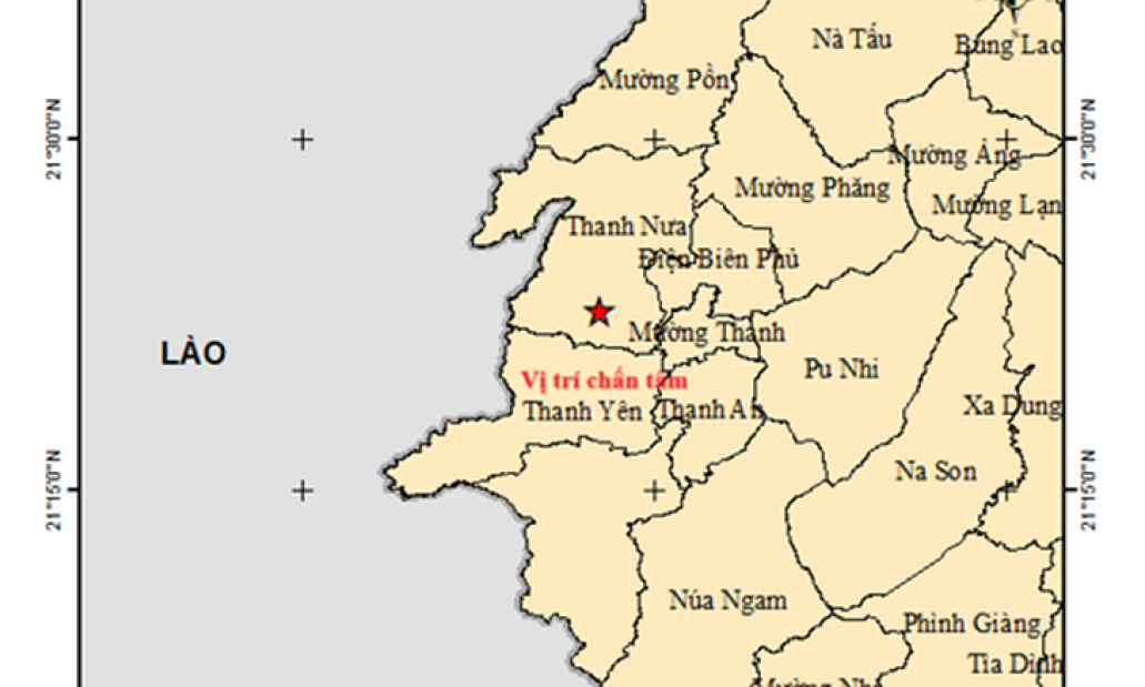Động đất mạnh 3 độ tại Điện Biên