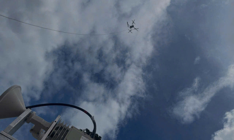 Drone có thể tạo vùng phủ sóng bán kính 6 km, phục vụ công tác cứu hộ, cứu nạn 