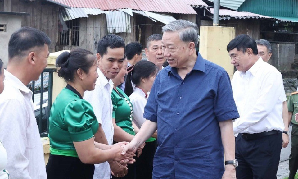 Tổng Bí thư Tô Lâm kiểm tra công tác vận hành hệ thống chính trị xã Si Pa Phìn