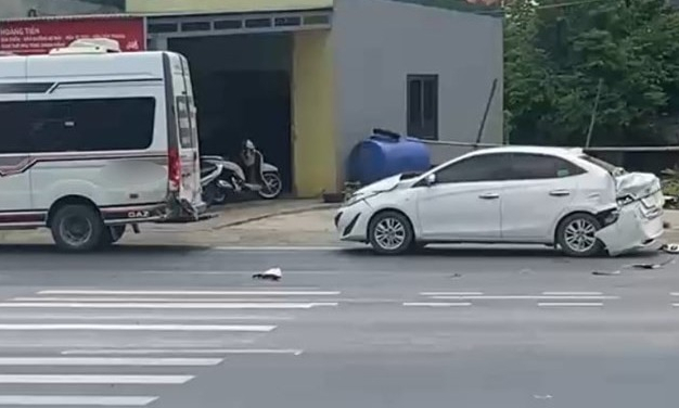 3 ô tô tông nhau liên hoàn trên Quốc lộ 1
