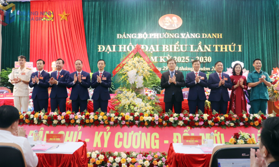 Đại hội đại biểu Đảng bộ phường Vàng Danh lần thứ I