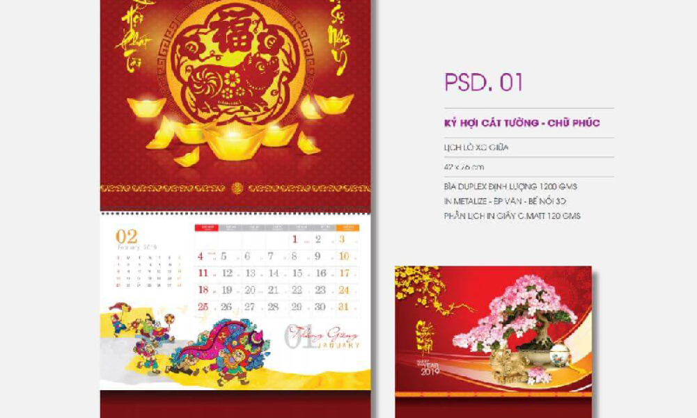 Công ty In lịch Tết 2026 Quận Thủ Đức (cũ) giao trong ngày
