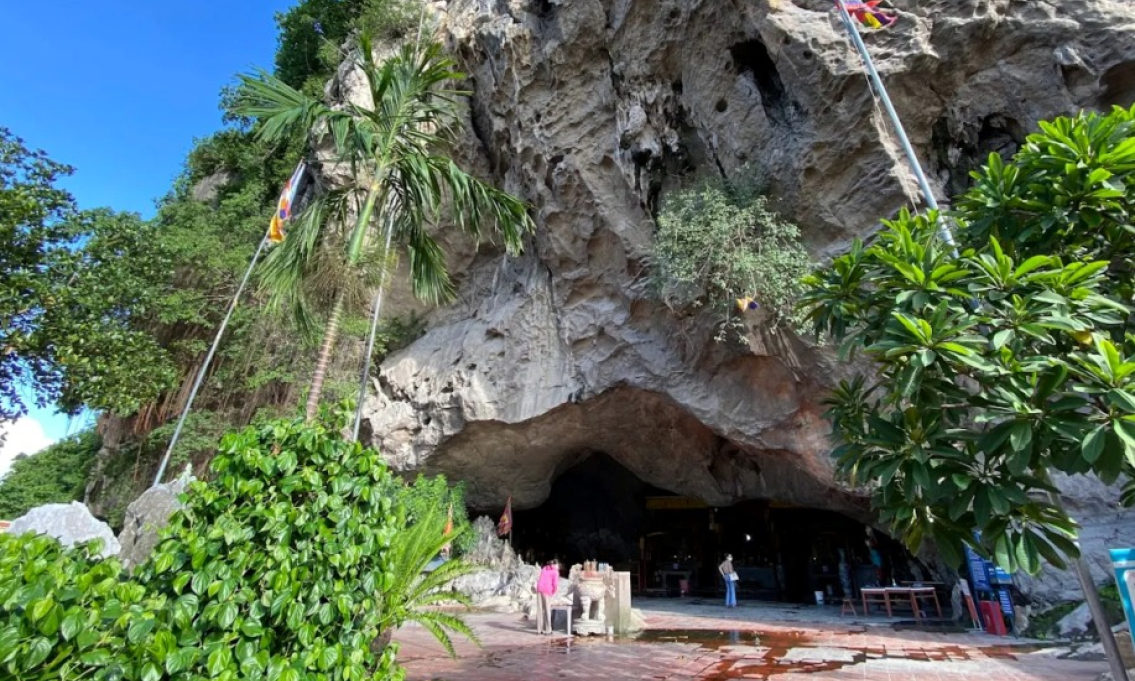 Hang Son - a temple and pagoda within a stone cave