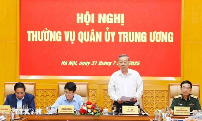 Tổng Bí thư Tô Lâm chủ trì Hội nghị Thường vụ Quân ủy Trung ương