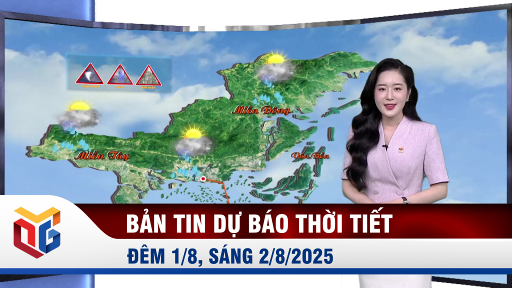 Bản tin dự báo thời tiết đêm 1/8, ngày 2/8/2025