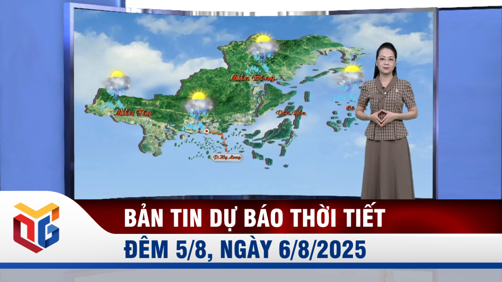 Bản tin dự báo thời tiết đêm 5, ngày 6/8/2025