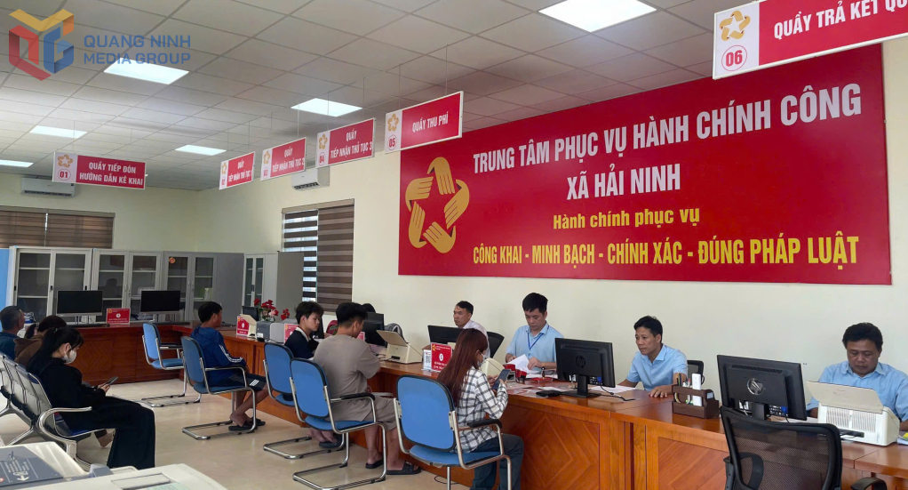 Giải quyết TTHC tại Trung tâm phục vụ hành chính xã Hải Ninh