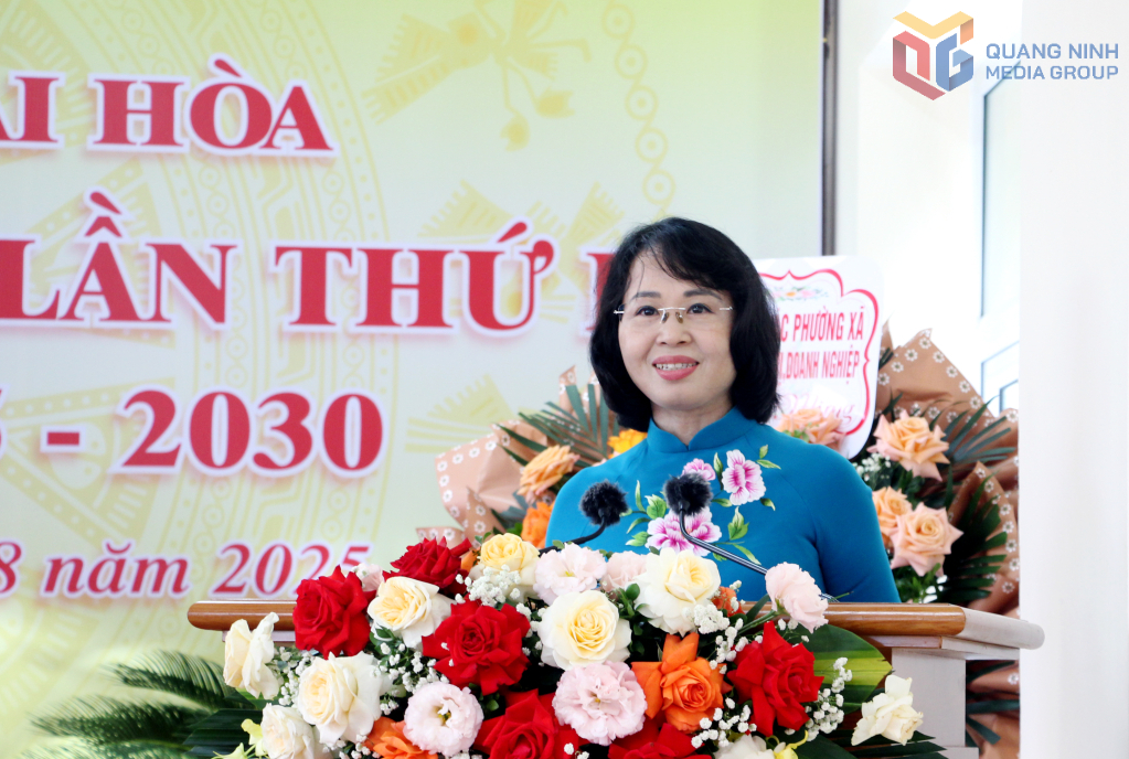 Đồng chí Trịnh Thị Minh Thanh, Phó Bí thư Thường trực Tỉnh ủy, Chủ tịch HĐND tỉnh, phát biểu chỉ đạo đại hội.