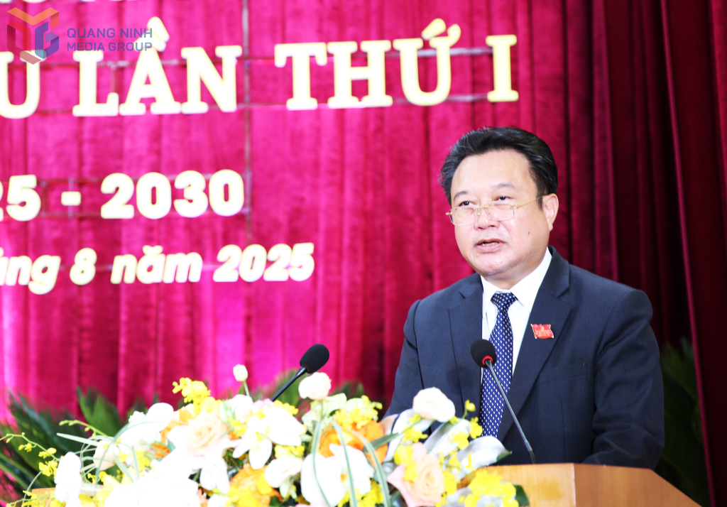 Đồng chí Nguyễn Đức Thành, Ủy viên Ban Thường vụ Tỉnh ủy, Chủ nhiệm Ủy ban Kiểm tra Tỉnh ủy phát biểu chỉ đạo đại hội.