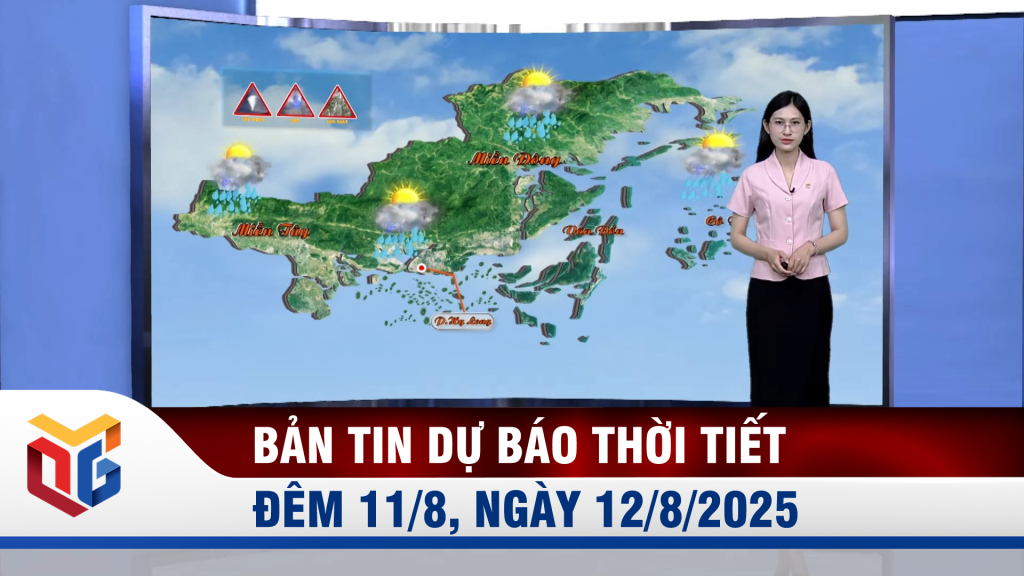 Bản tin dự báo thời tiết đêm 11, ngày 12/8/2025