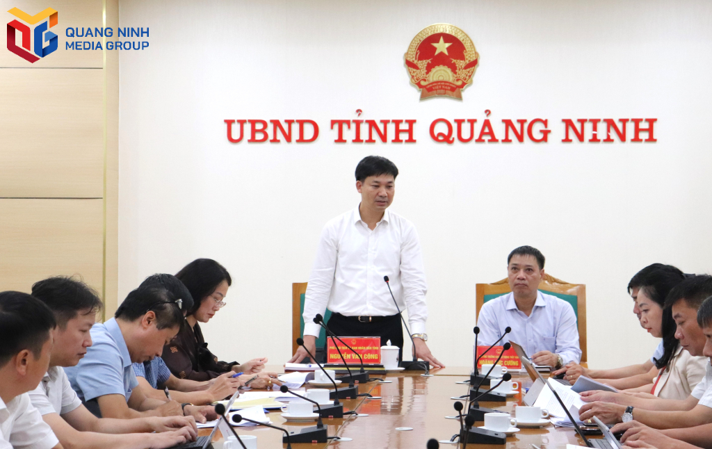 Phó Chủ tịch UBND tỉnh Nguyễn Văn Công phát biểu tại buổi làm việc.