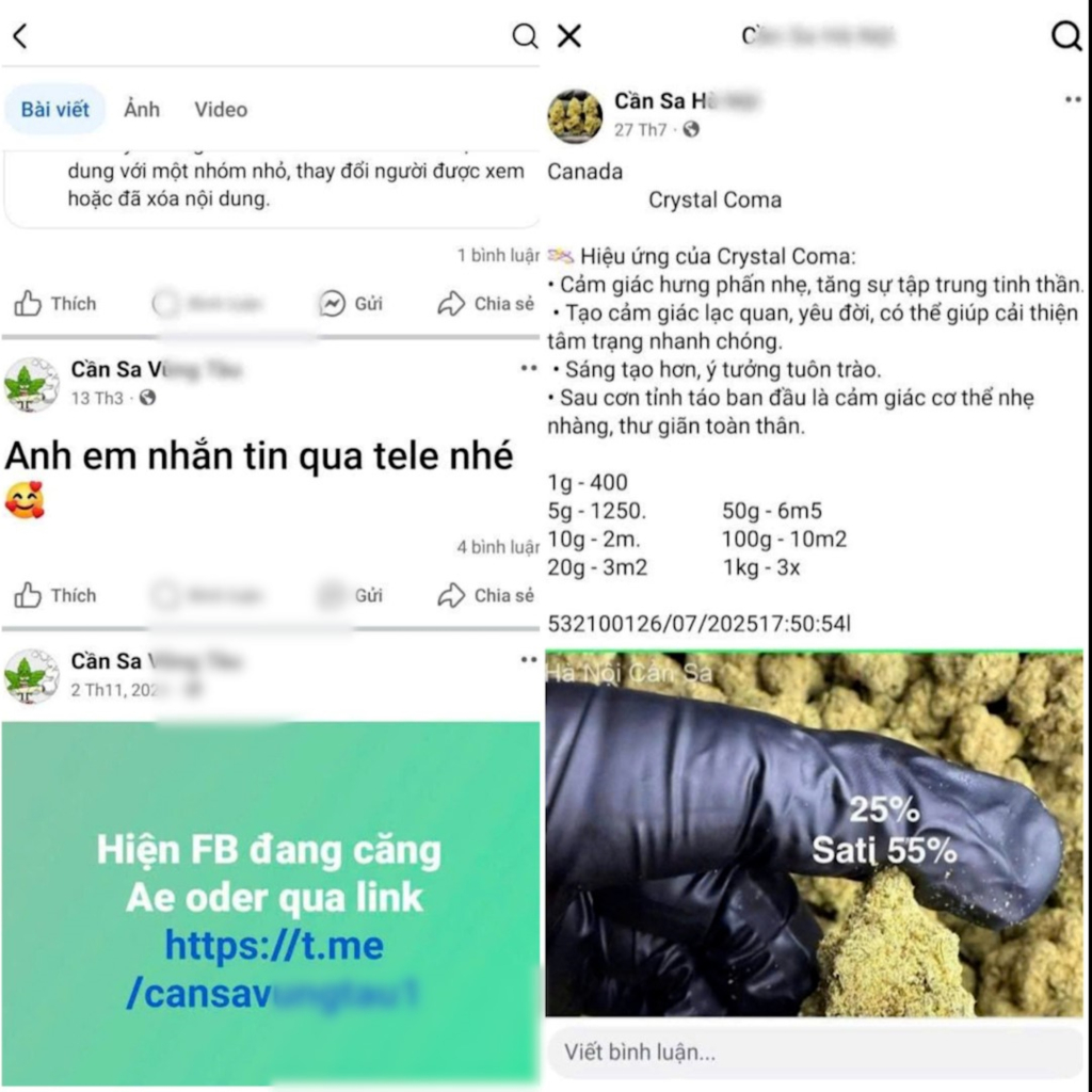 Hiện nay, trên các nền tảng MXH xuất hiện nhiều kênh, hội nhóm có hoạt động quảng cáo, mua bán trái phép chất ma tuý.