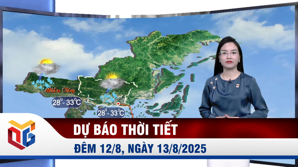 Bản tin dự báo thời tiết đêm 12, ngày 13/8/2025