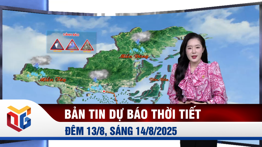 Bản tin dự báo thời tiết đêm 13, ngày 14/8/2025