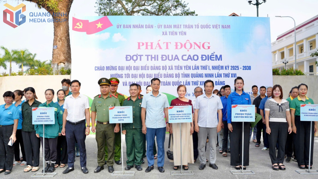 Xã Tiên Yên phát động đợt thi đua cao điểm chào mừng đại hội Đảng các cấp, nhiệm kỳ 2025-2030. Ảnh: Trần Hoàn