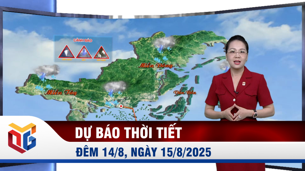 Dự báo thời tiết đêm 14/8, ngày 15/8/2025