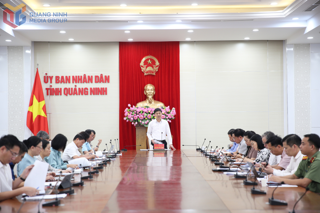 Đồng chí Nguyễn Văn Công, Phó Chủ tịch UBND tỉnh phát biểu chỉ đạo tại cuộc họp.
